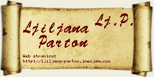 Ljiljana Parton vizit kartica